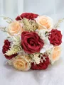 Exquisite Free-Form Silk Flower Bridal Bouquets