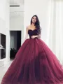 Ball Gown Princess Sweetheart Sleeveless Floor-Length Dreamy Tulle Prom Dress With Beading