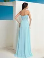 A-line Sweetheart Glam Sleeveless Floor-Length Chiffon Corset Prom Dress With Beading