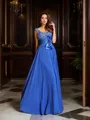 A-line Straps Sleeveless Floor-Length Charming Chiffon Prom Dress With Sash