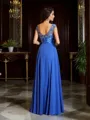 A-line Straps Sleeveless Floor-Length Charming Chiffon Prom Dress With Sash