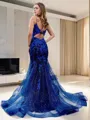 Sheath/Column V-Neck Sleeveless Unadorned Sweep Train Corset Prom Dress