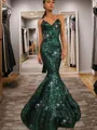 Trumpet/Mermaid Sweetheart Sleeveless Floor-Length Radiant Sequins Prom Dress