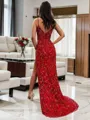 Modest Sheath/Column Sweetheart Sleeveless Sweep Train Prom Dress