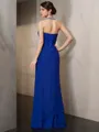Dreamy Sheath/Column Halter Sleeveless Floor-Length Chiffon Prom Dress With Beading