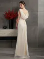 Sheath/Column Delicate Scoop Sleeveless Floor-Length Chiffon Prom Dress With Beading