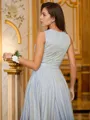 A-line Scoop Charming Sleeveless Floor-Length Prom Dresses