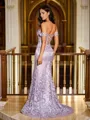Sheath/Column Off-the-Shoulder Sleek Sleeveless Sweep Train Satin Prom Dresses