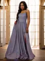 A-line Spaghetti Straps Sleeveless Sweep Train Exquisite Prom Dresses