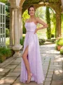 A-line Spaghetti Straps Timeless Sleeveless Floor-Length Prom Dresses
