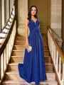 A-line V-Neck Timeless Sleeveless Floor-Length Prom Dresses
