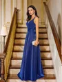 A-line V-Neck Timeless Sleeveless Floor-Length Prom Dresses