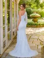 Sheath/Column One-Shoulder Timeless Long Sleeves Sweep Train Tulle Prom Dresses