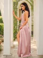 A-line V-Neck Elegant Sleeveless Floor-Length Prom Dresses