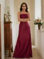 Sheath/Column Halter Sleeveless Va-va-voom Floor-Length Silk like Satin Prom Dresses