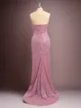 Clingy Sheath/Column Straight Sweep Train Prom Dress With Slit