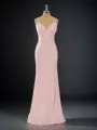 Sheath/Column Classic V-neck Floor-Length Prom Dress