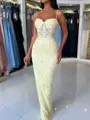 Stunning Sheath Spaghetti Straps Appliques Lace Floor-Length Tulle Corset Prom Dress