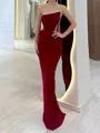 Magnificent Sheath Straight Rhinestone Floor-Length Stretch Crepe Evening Dress