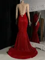 Grand Sheath V-Neck Sweep Train Evening Dress