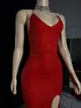 Grand Sheath V-Neck Sweep Train Evening Dress