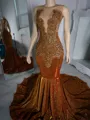 Enchanting Mermaid Illusion Beading Court Train Evening Dress