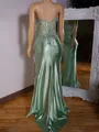 Delicate Sheath Sweetheart Pleated Sweep Train Corset Evening Dress