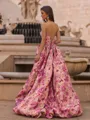 Aristocratic Ball-Gown Straight Pleated Court Train Corset Prom Dress