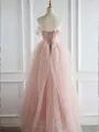 Delicate Ball-Gown Off-The-Shoulder Ruffles Floor-Length Tulle Corset Prom Dress
