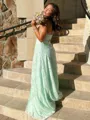 Splendiferous A-Line Straight Sweep Train Prom Dress