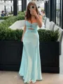 Mesmerizing Sheath Sweetheart Pleated Floor-Length Silk Like Satin Prom Dress