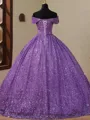 Unique Ball-Gown Off-the-Shoulder Floor-Length Corset Prom Dress