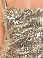 Show-stopping Sheath Square Sequin Ankle-Length Prom Dress