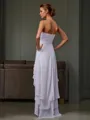 A-line Trendy Sweetheart Sleeveless Asymmetrical Chiffon Evening Dress With Ruffles