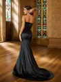 Sheath/Column Sweetheart Timeless Sleeveless Sweep Train Satin Evening Dresses