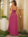 A-line V-Neck Sleeveless Floor-Length Chiffon Stylish Evening Dresses