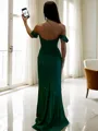 Sheath/Column Stunning Off-the-Shoulder Sweep Train Lace Corset Evening Dress