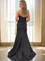 Sheath/Column classy Sweetheart Sweep Train Corset Evening Dress With Slit