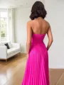 A-line Gorgeous Sweetheart Floor-Length Chiffon Evening Dress With Slit