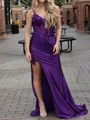 Breathtaking Sheath Spaghetti Straps Pleated Sweep Train Corset Evening Dress