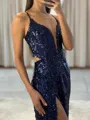 Glamorous Sheath V-Neck Floor-Length Evening Dress