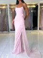 Grand Sheath Straight Pleated Floor-Length Chiffon Evening Dress
