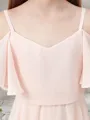 Dainty A-line Straps Sleeveless Ankle-Length Chiffon Junior/Girls Bridesmaid Dress