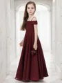 A-line Spaghetti Straps Sleeveless Floor-Length Precious Chiffon Junior/Girls Bridesmaid Dress
