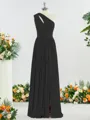 Perfect A-line One-Shoulder Jersey Bridesmaid Dress With Slit