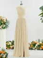 Perfect A-line One-Shoulder Jersey Bridesmaid Dress With Slit