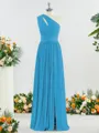 Perfect A-line One-Shoulder Jersey Bridesmaid Dress With Slit