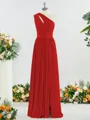 Perfect A-line One-Shoulder Jersey Bridesmaid Dress With Slit