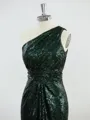 Sheath/Column Sparkly One-Shoulder Sequins Bridesmaid Dress With Ruched