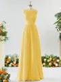 A-line Square Charming Chiffon Bridesmaid Dress With Applique